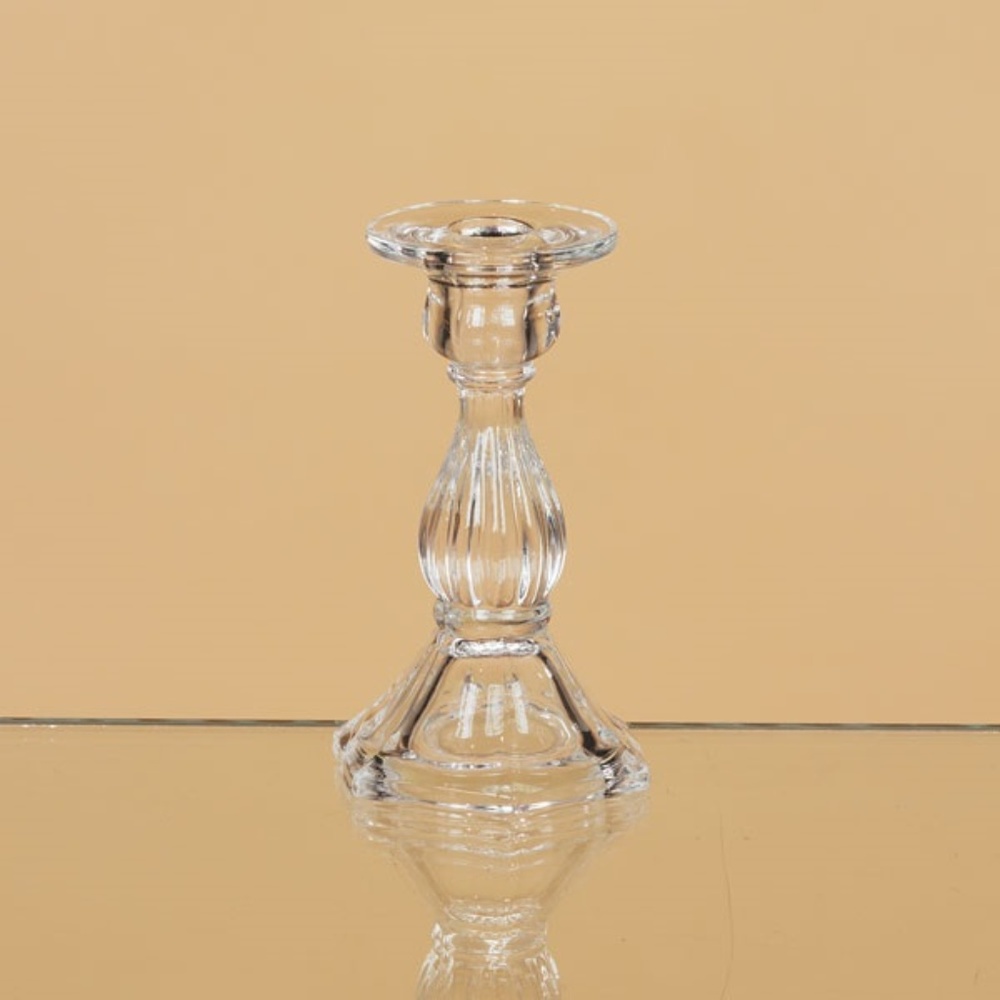 Heavy Clear Glass Taper Candle Holder #79459 (NWT)